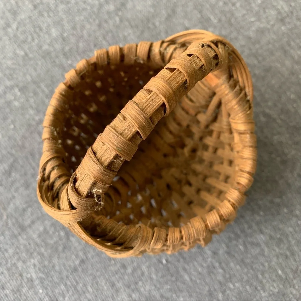 Splint Oak Basket Antique Buttocks Primitive Gathering Farmhouse Farm Split